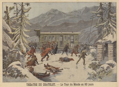 Productie van Rond de Wereld in Tachtig Dagen in het Théâtre du Châtelet door French School